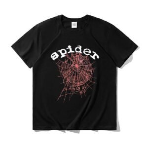Sp5der Web Graphic Printed Black T Shirt